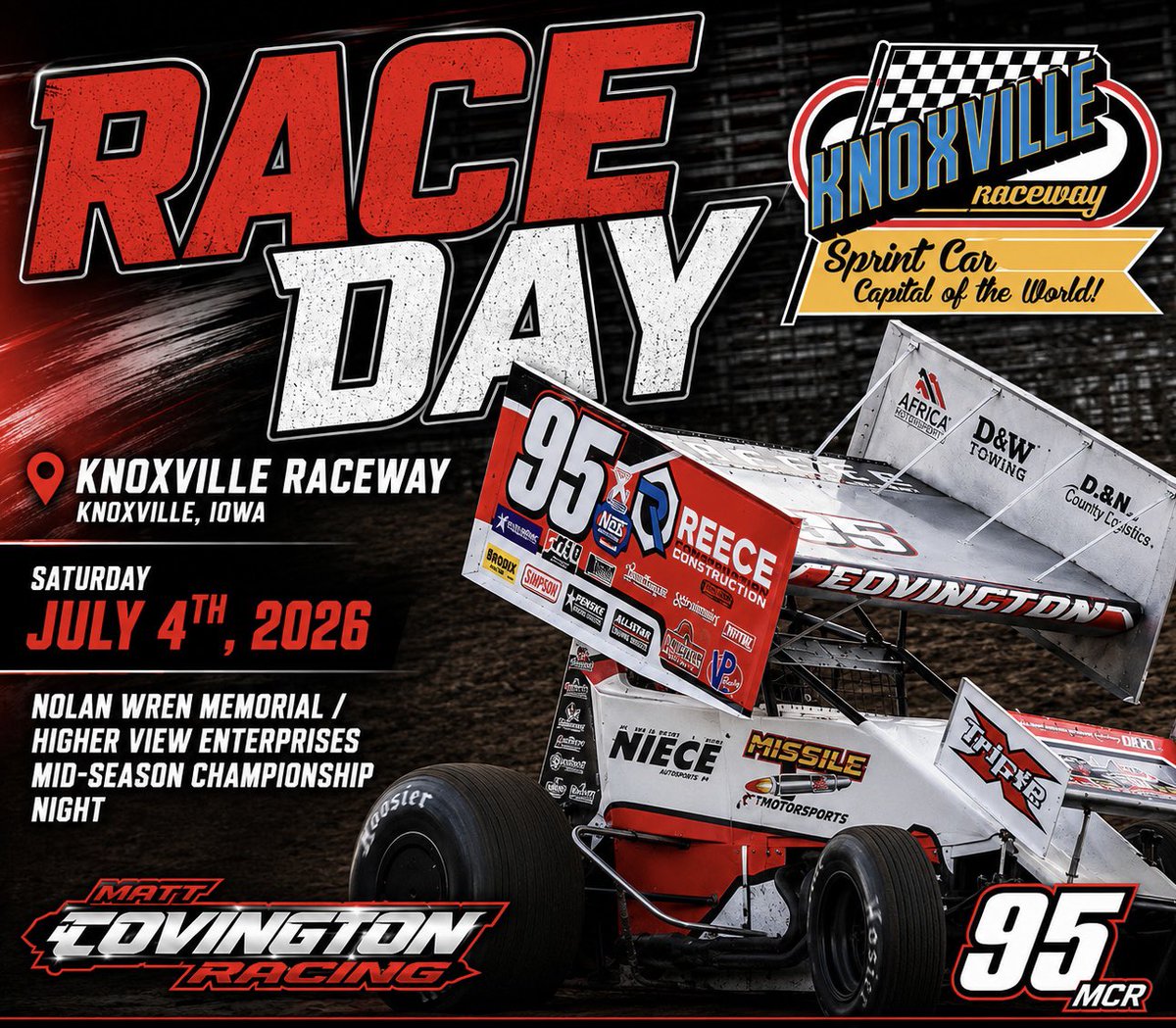 mattcovington95's tweet photo. Race Day!

Taking on @knoxvilleraces tonight for some weekly Championship series action. 

📱@MyRacePass 
🖥 @dirtvision 
🎙95.3 FM @kniakrls https://t.co/00YARZekMu