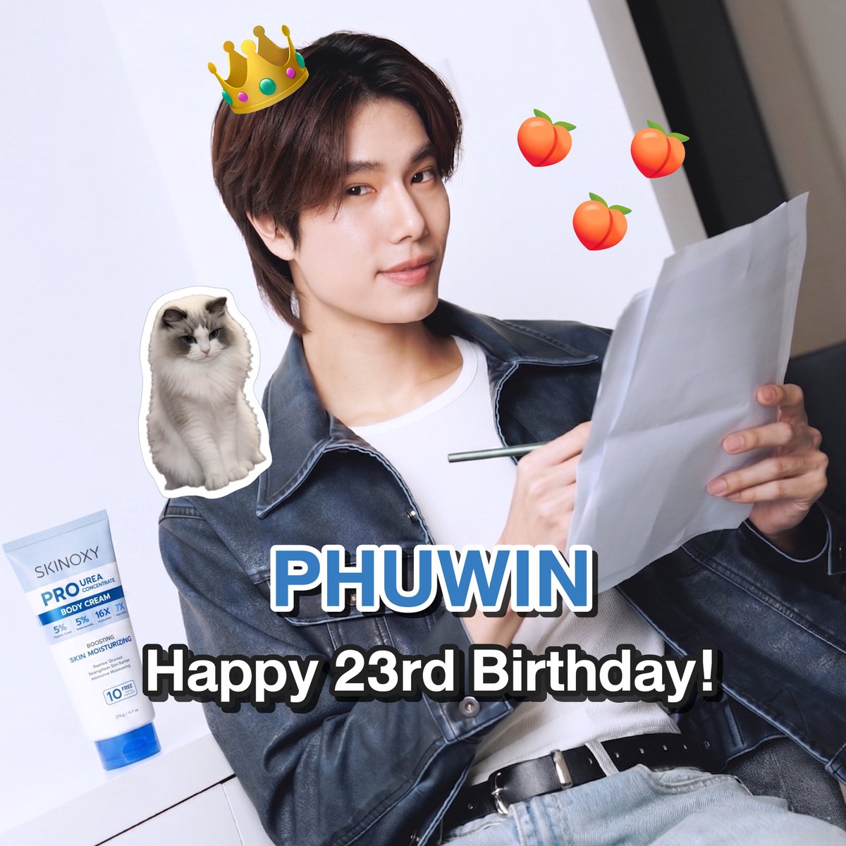 battthitipan's tweet photo. Happy Birthday, Phuwin! 🎉
Wishing you a year filled with happiness, success, and beautiful moments.
Shine brighter every day. 💙
— Skinoxy Team @skinoxyth 

https://t.co/LzSop0jHFW

#phuwintang
#winniethephu
#23rdHoneyThePHUWINDay #skinoxy #แบตคิส https://t.co/YFr9ICFmQ7