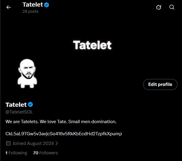 TateletSOL's tweet photo. Blue tick, who dis?

$tatelet https://t.co/iOS45yGmLB