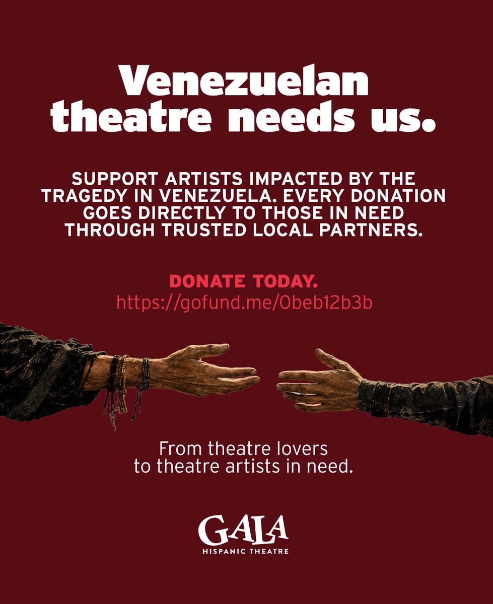 TeatroGALA's tweet photo. SOLIDARITY IS A TALENT: Aid to Theater Community in Venezuela. 
DONATE HERE:
https://t.co/QVQxxIVYgQ https://t.co/e0GFmMXNSF