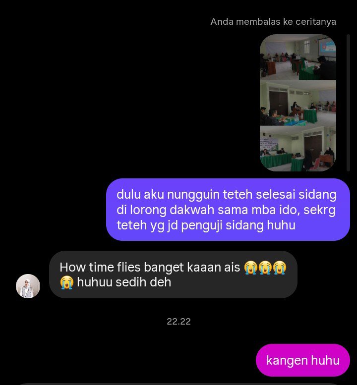 sitiaaish's tweet photo. salah satu org yg memotivasi aku buat lanjutin study lagi, selain berhasil jd kakak dan pskolog ku di jam 3 pagi haha dia sekarang berhasil jd dosen dan kepala sekolah juga. proud of u teteh !!! https://t.co/SUI0ELWKTT