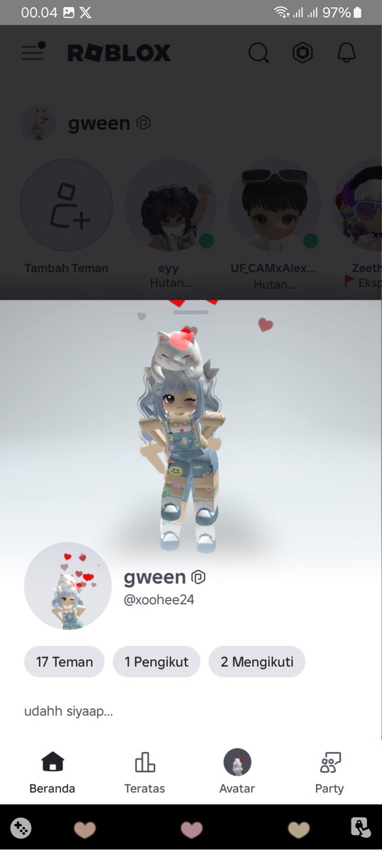 sohfaatn's tweet photo. @roblox_fess Worth it kalo buat aku soalnya aku suka animasinyaa, ku tutupin make meng biar ga keliatann https://t.co/s6U8cm1u9b