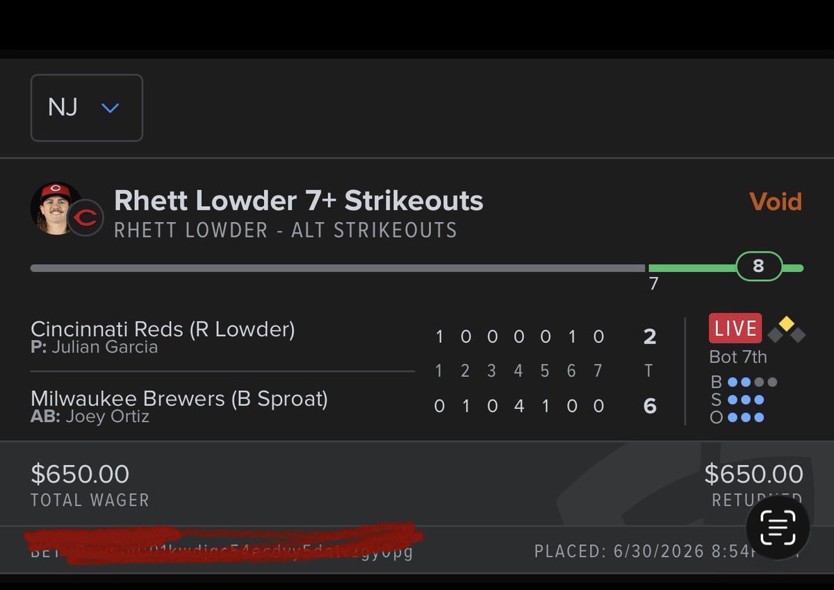 M07262336's tweet photo. @FDSportsbook FanDuel seeing bets they can void https://t.co/O7RGBdGFWr