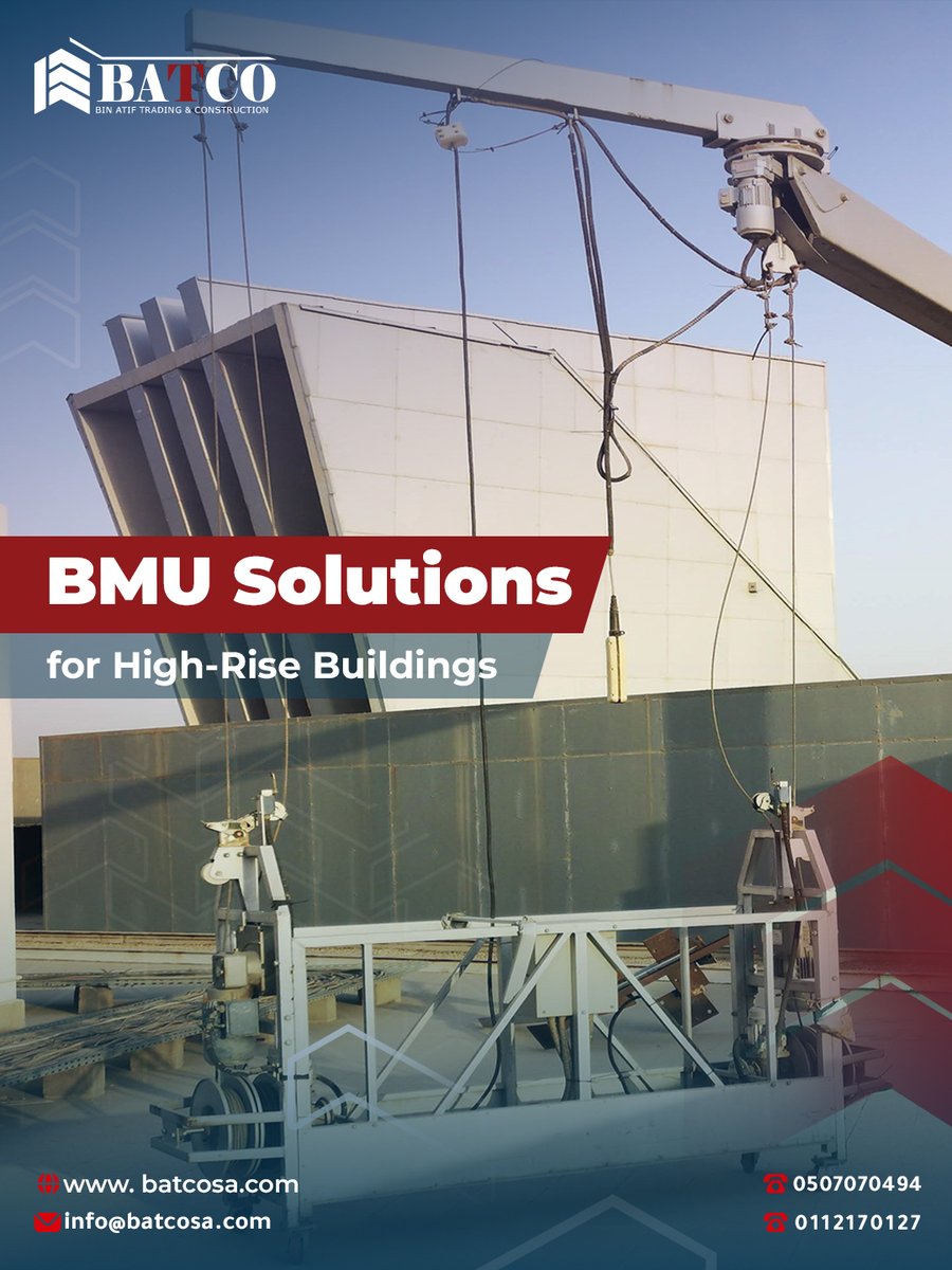 batcosa's tweet photo. 🏗️ High-rise buildings require permanent maintenance systems for safe facade access.

🛠️ BATCO provides comprehensive BMU solutions—from design &amp; supply to installation &amp; maintenance—ensuring facades remain efficiently maintainable.

#BATCO #BMU #FacadeMaintenance https://t.co/9sA8V9eFqQ