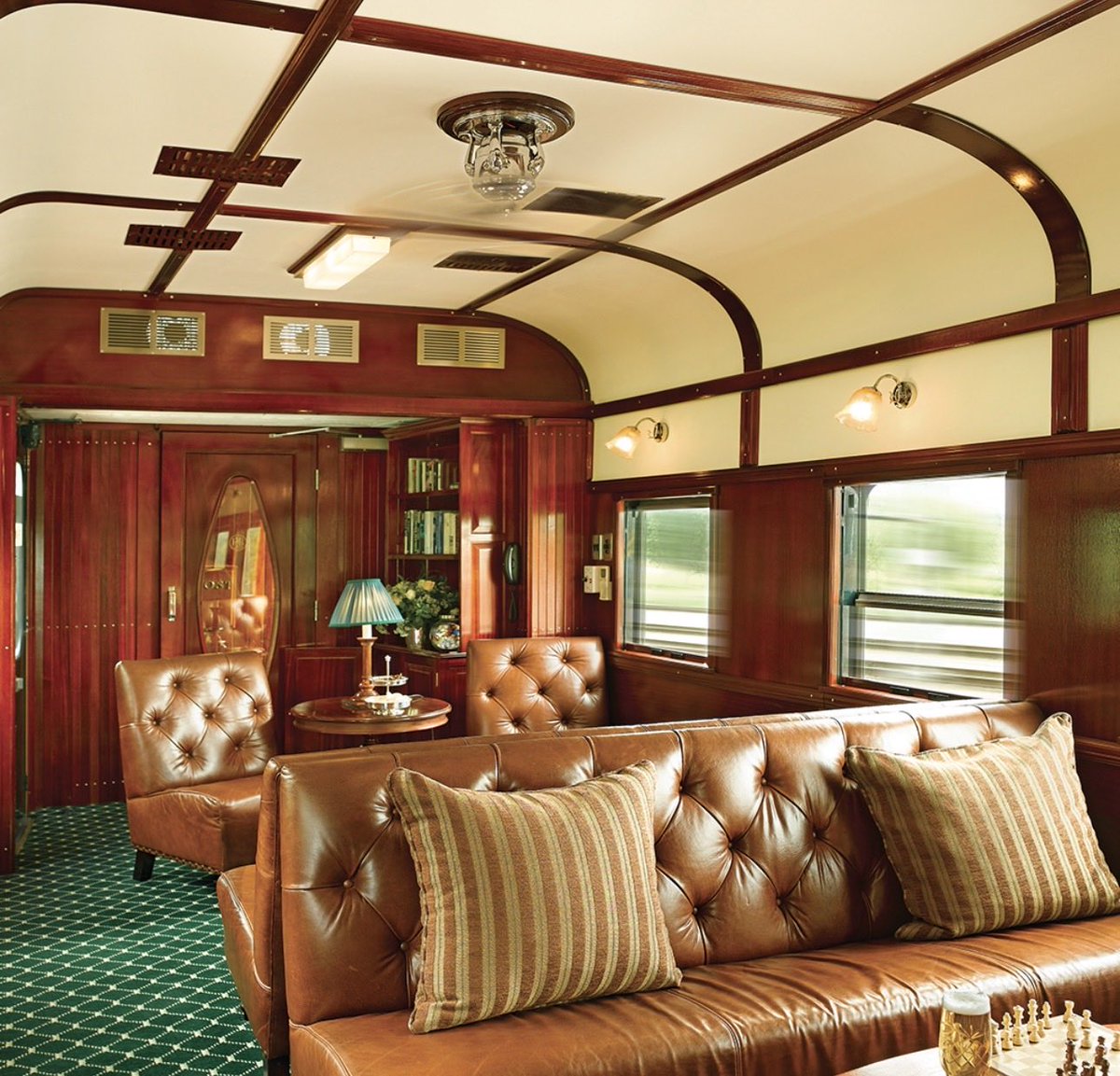 stats_wire's tweet photo. Africa’s most luxurious train journey goes from Cape Town 🇿🇦 to Dar es Salaam 🇹🇿

5,800km across 5 countries in 16 days aboard Rovos Rail the Pride of Africa

1. Starting from $16,500 per person
2. Big 5 safari in Madikwe
3. Victoria Falls overnight
4. Nyerere National Park
5. Arrives at the Swahili Coast

Only 72 passengers per journey