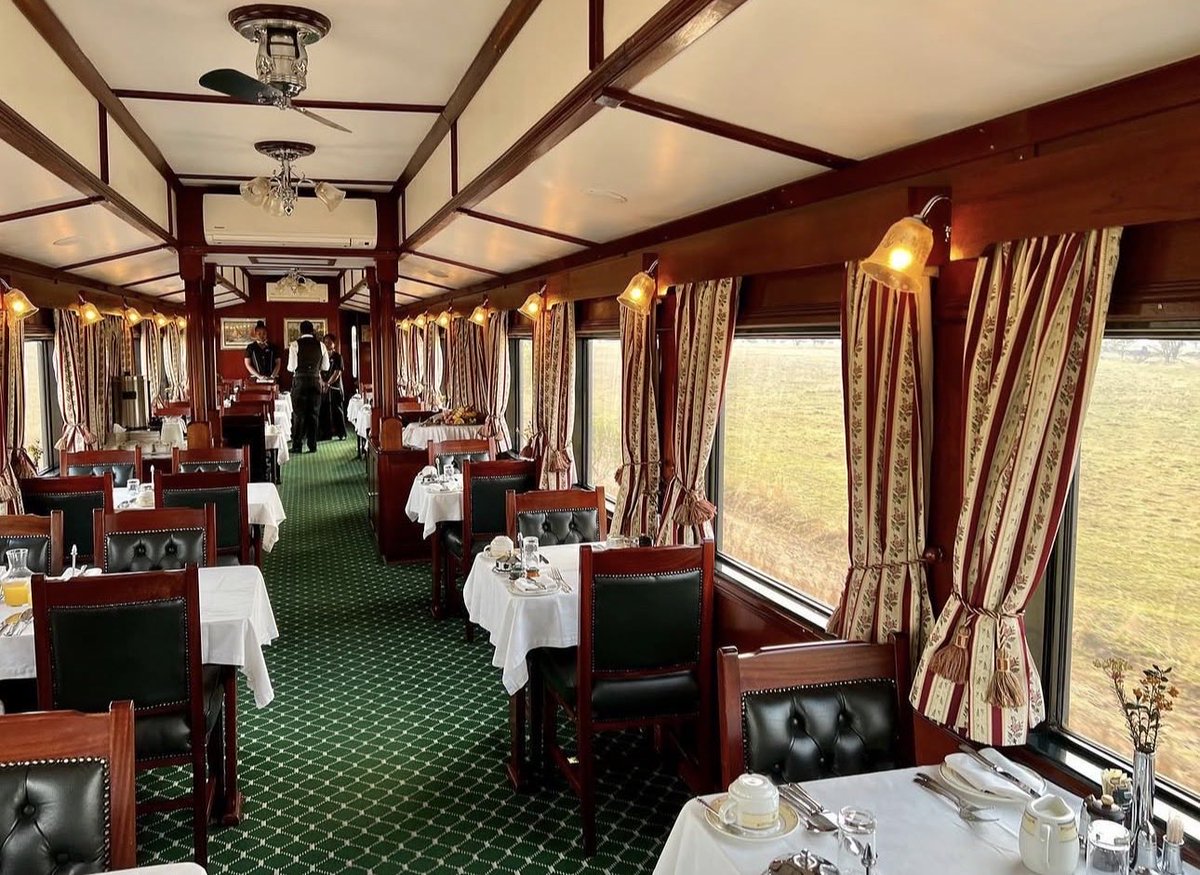 stats_wire's tweet photo. Africa’s most luxurious train journey goes from Cape Town 🇿🇦 to Dar es Salaam 🇹🇿

5,800km across 5 countries in 16 days aboard Rovos Rail the Pride of Africa

1. Starting from $16,500 per person
2. Big 5 safari in Madikwe
3. Victoria Falls overnight
4. Nyerere National Park
5. Arrives at the Swahili Coast

Only 72 passengers per journey