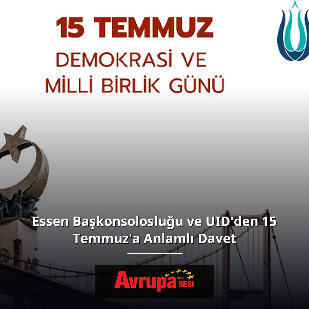 avrupaninsesieu's tweet photo. Essen Başkonsolosluğu ve UID'den 15 Temmuz'a anlamlı bir davet! 🇹🇷 Demokrasi ve birlik için bir araya geliyoruz. #15Temmuz
#5 Temmuz #Dortmund #EssenBaşkonsolosluğu #TaylanÖzgürAydın #UIDRuhr #AvrupaTürkleri #Almanya #Demokrasi #15Temmuz #TürkiyeninSesi
https://t.co/6n46USPIFi https://t.co/PlSPLgemFR