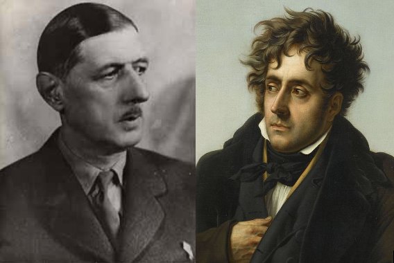 Gaullisme_Fr's tweet photo. 🇫🇷 4 juillet 1848, mort de François-René de Chateaubriand, grand écrivain français, ministre des Affaires étrangères, qui a profondément marqué et influencé le Général de Gaulle par son œuvre.
En 1971, dans la @Revuedes2Mondes, Léon Noël, grand diplomate gaulliste et premier Président du Conseil constitutionnel, publiait l'article suivant sur la proximité entre les deux grands hommes ⬇️ : https://t.co/yfP409wtuN
