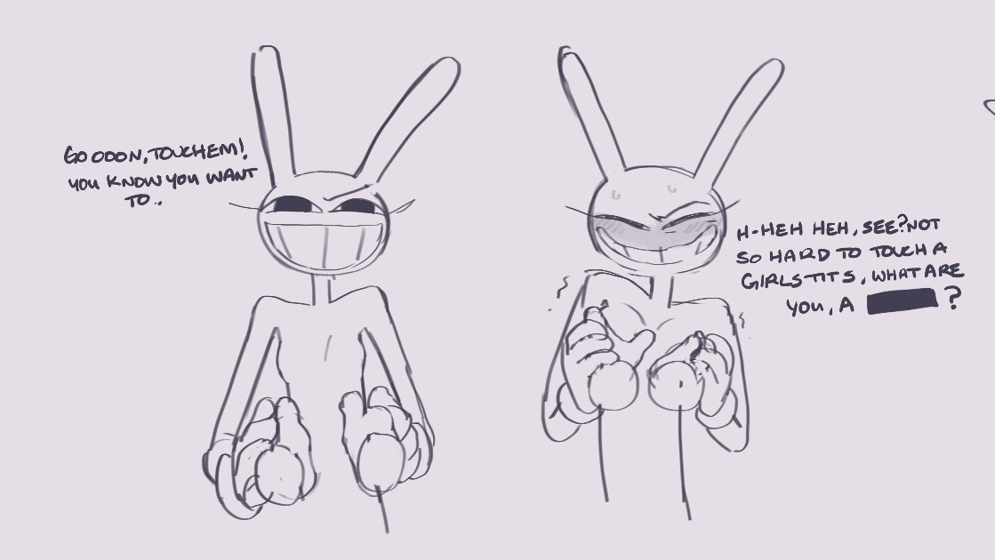 SomeDivs's tweet photo. I'm gonna explode in ten minutes, so I decided to draw more Jax #genitalcircus https://t.co/W3oImLvxdF