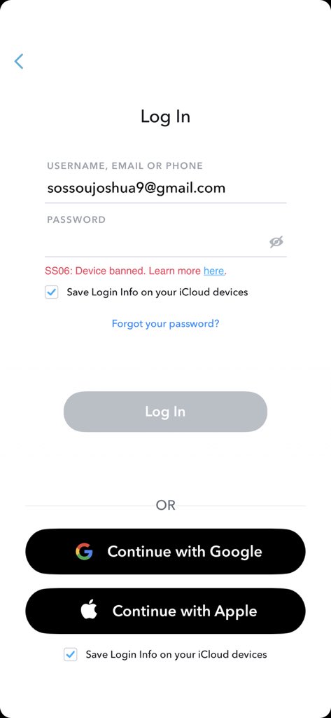 JoshuaSossou's tweet photo. @Snapchat needs help https://t.co/lGNI2KD7fZ