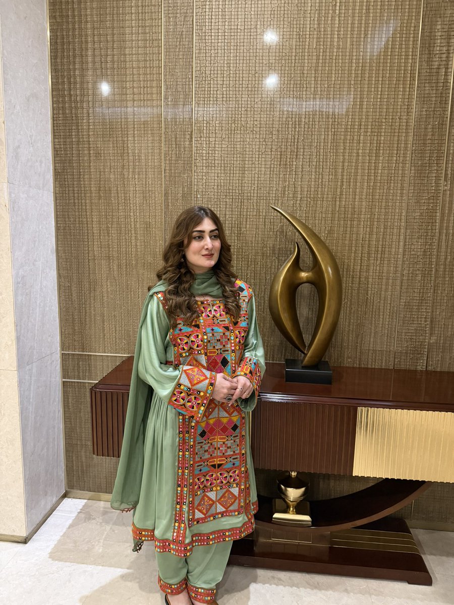 SadozaiSidra's tweet photo. From the majestic landscapes of Balochistan to the spirit of Pakistan, our traditions unite us. Proud to wear a dress that represents the beauty, dignity, and cultural legacy of one of Pakistan’s most treasured provinces. 🇵🇰✨ https://t.co/Xx0khqrzZR