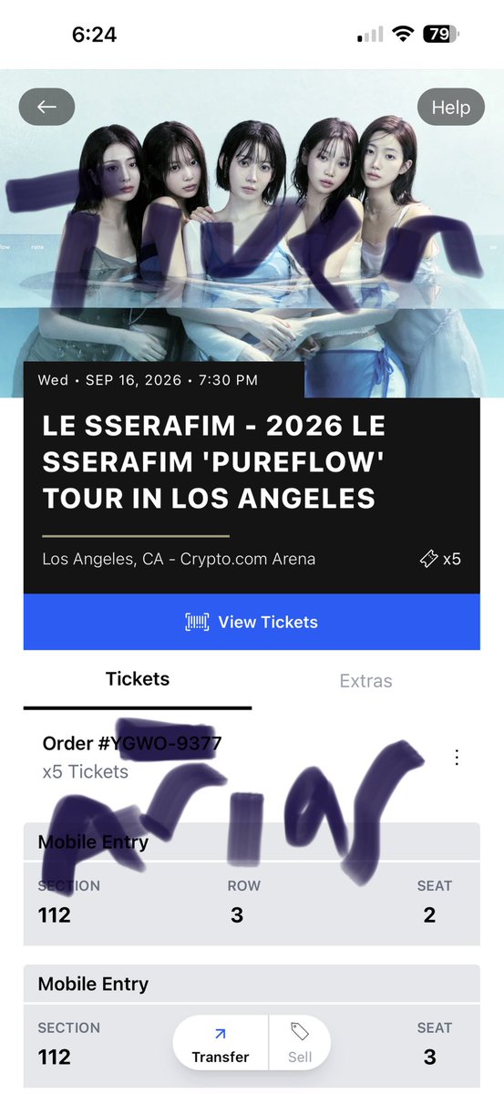 tiinOo_Flow's tweet photo. SELLING LE SSERAFIM – 2026 ‘PUREFLOW’ TOUR
Crypto Arena – Los Angeles, CA
#LESSERAFIM #PUREFLOW #LESSERAFIMTour #Chaewon #Sakura #Yunjin #Kazuha #Eunchae #Kpop #KpopConcert #CryptoComArena #LosAngeles #FEARNOT #LE_SSERAFIM #르세라핌 #PUREFLOW_pt1 #BOOMPALA https://t.co/4upAM90EGt