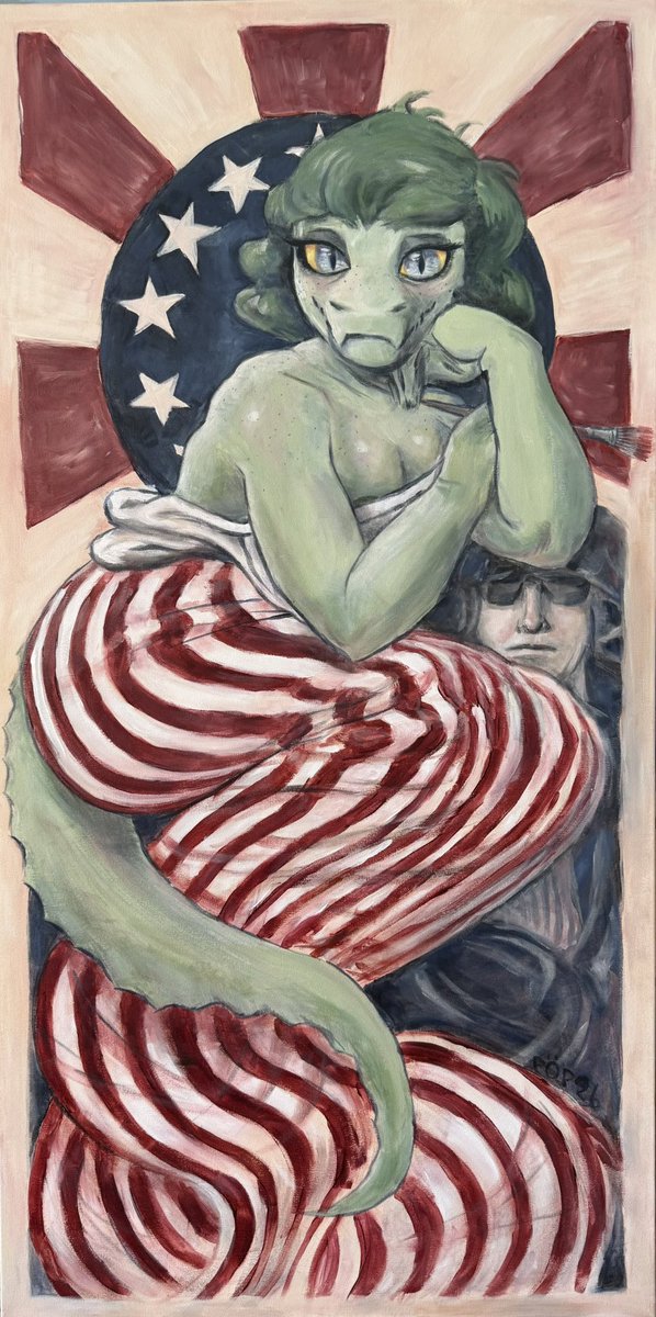 popyizer's tweet photo. Independence Day portrait I made of Olivia
24 in x 48 in
#iwanihugthatgator #iwanihugthatgatorart
#snootgame https://t.co/SEUI9P8RA2