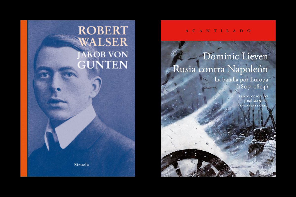 khalkrueger's tweet photo. Este fragmento de Robert Walser en «Jacob von Gunten» me hizo pensar en el ensayo «Rusia contra Napoleón», de Dominic Lieven, que @wasipz está leyendo estos días: «Ya no sería un hombre, sino solo una pieza mínima en la maquinaria de una gran empresa. Nunca más sabría nada de mis padres, ni de mis parientes, ni de mis canciones, tormentos o esperanzas personales, nada sobre el sentido y el encanto de mi patria. La disciplina y la paciencia propias del soldado convertirían mi cuerpo en una masa sólida y compacta, impenetrable, casi vacía de contenido. Y así proseguiría, en dirección a Moscú. No maldeciría la vida, a esas alturas demasiado digna de ser maldecida, ni sentiría dolor alguno, pues habría agotado ya todas las sensaciones de dolor y sus bruscos sobresaltos. Esto, creo yo, significaría más o menos ser un soldado de Napoleón». Como podría haber dicho @irenevalmore, los libros también conversan entre ellos.