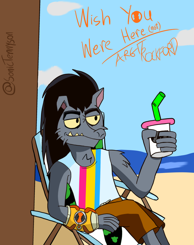SonicTennyson's tweet photo. (Argit 10: Not so Alien Force) With all the fun in the sun it's important to hydrate a bit, thankfully Argit brought his own.
#Ben10 #Ben10Fanart #NsAF #Argit https://t.co/ZCSCKZjGpw