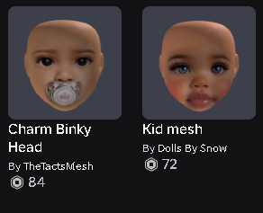 Bloxformation's tweet photo. A Roblox user under the name of "axel0tl13" was found buying children heads with pacifiers on them, even spending upwards of 10,000 robux on some of them.

What the fuck?

@RealSchlep @greenlegocats @Roblox https://t.co/acJ8PN0cgj