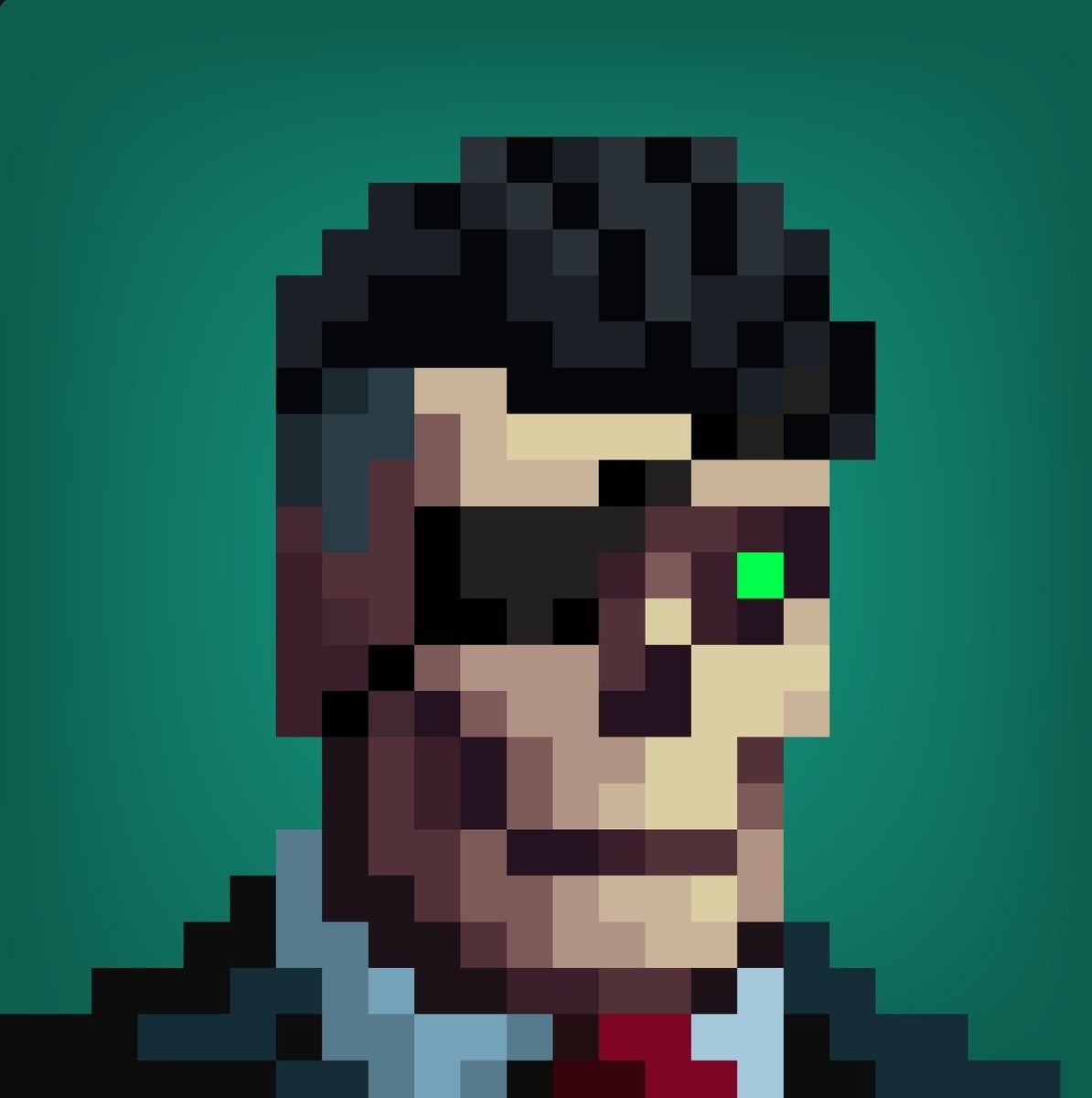 FunnymanRance's tweet photo. @vangoyaa I beg to differ 
@GenuinelyUndead has been around since 22'. While punks paved the way in pixel art, GU brings more depth and detail to the canvas using the same 24x24 grid. Compare below if you will. The answer is clear. No pixel pfp comes close to the depth of GU. None https://t.co/fLbim9Zkp2