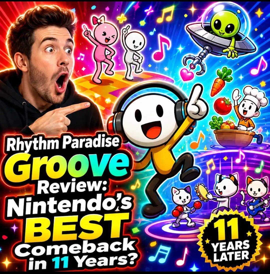 Techsomewhere01's tweet photo. Rhythm Heaven Groove 2026 Review! Rythm Paradise Groove Price! 🔥

➡️ Full video - https://t.co/5qIPLmbiQL

#Rhythm #RhythmHeavenGroove #rhythmParadiseGroove #Nintendo https://t.co/hi8QU5G4ws