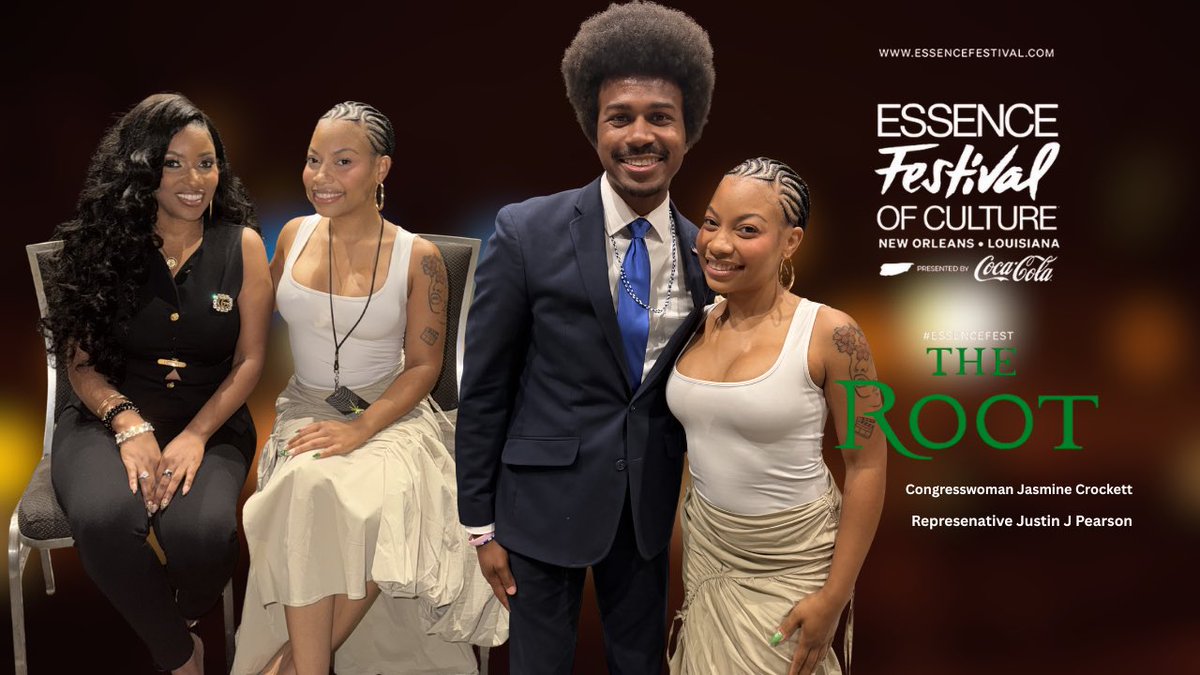 _iamjamila's tweet photo. Check out my interview with congresswoman Jasmine Crockett &amp; Representative Justin J Pearson with The Root at the 2026 Essence Festival https://t.co/JaHky71FXJ https://t.co/LptMRP2h6z