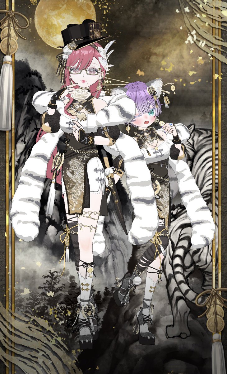 K_ruchiru's tweet photo. 🔱👿✧*｡～🥀～*｡✧👿🔱

ぷぅーちゃま🐷🪭

🐯ルレ衣装で
一緒に撮��せてくれて
ありがとうだよぉ🫶💜

絶滅危惧種？は
お家で買うのかな( *´꒳`*)
沢山可愛がるんだよぉー https://t.co/AdMKxcDTdl