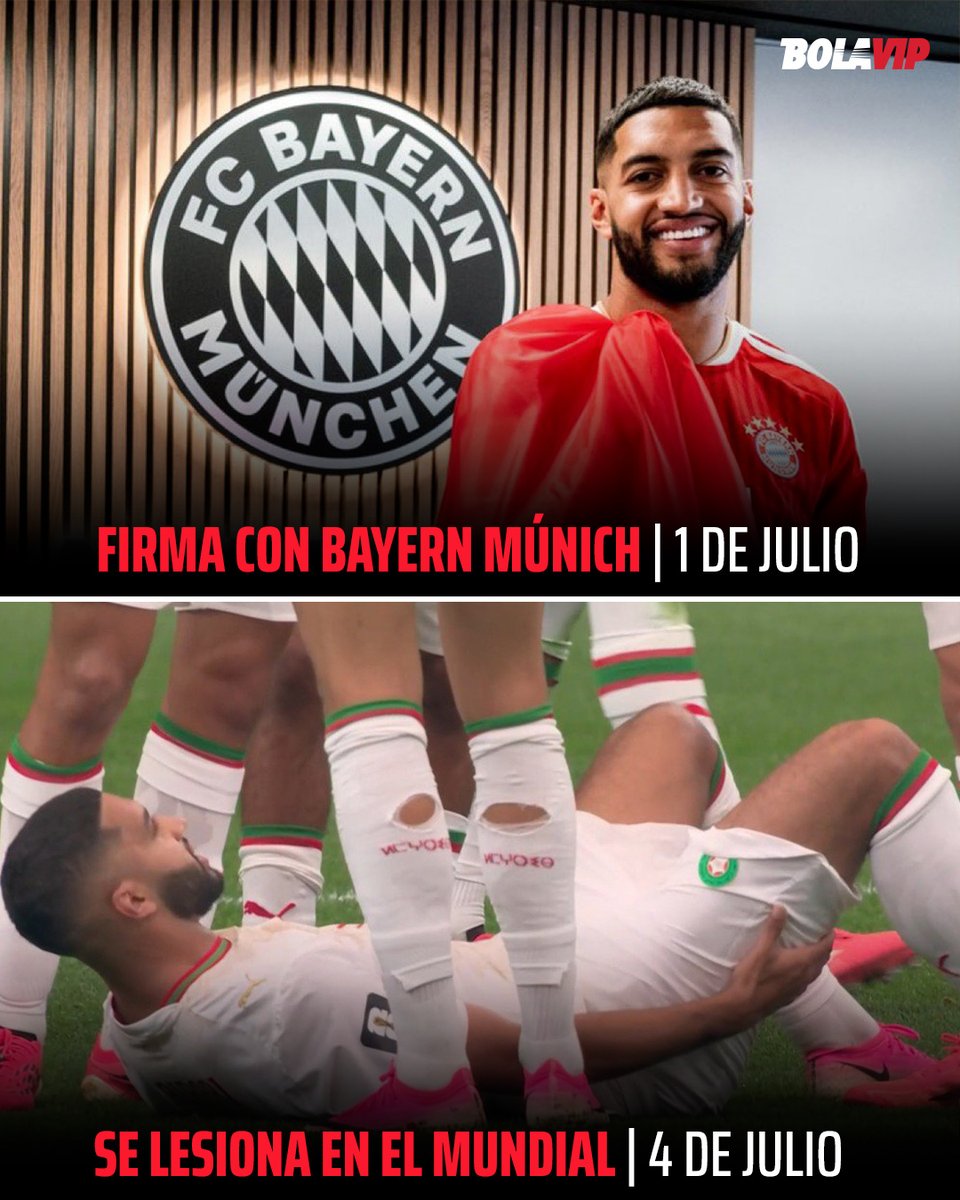 BolavipAr's tweet photo. Ismael Saibari atravesaba los mejores momentos de su vida: hace solo 3 días firmó contrato con Bayern Múnich luego de su gran producción en los primeros cuatro partidos del Mundial.

Sin embargo... No todo es colo de rosa. En el comienzo del encuentro ante Canadá, el delantero marroquí sufrió una lesión que lo obligó a ser reemplazado.

Su frustración es absoluta 🥲🇲🇦