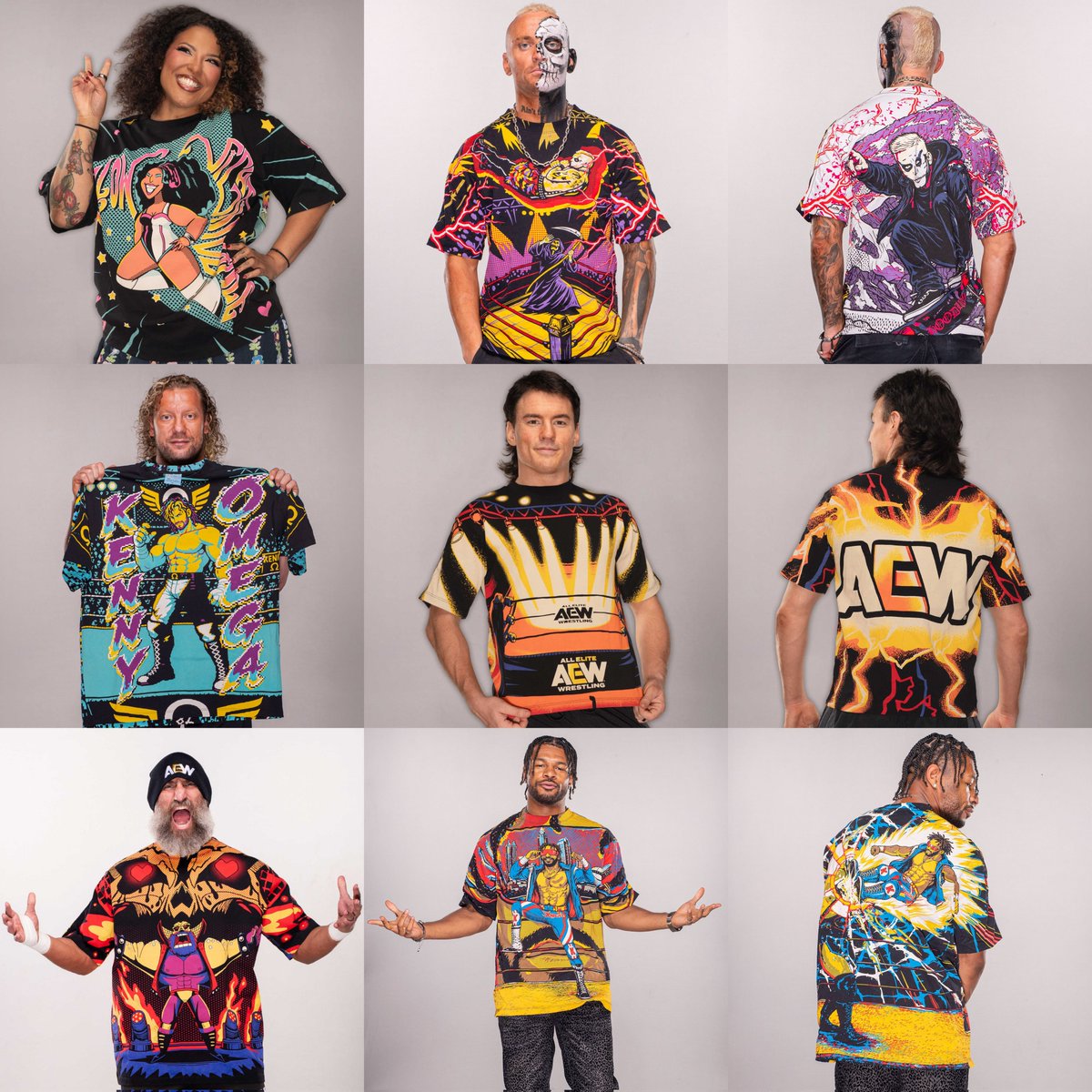 TheDrainmaker's tweet photo. AEW x The Shirt Farm collection. 🔥 https://t.co/h0gTAQQwio