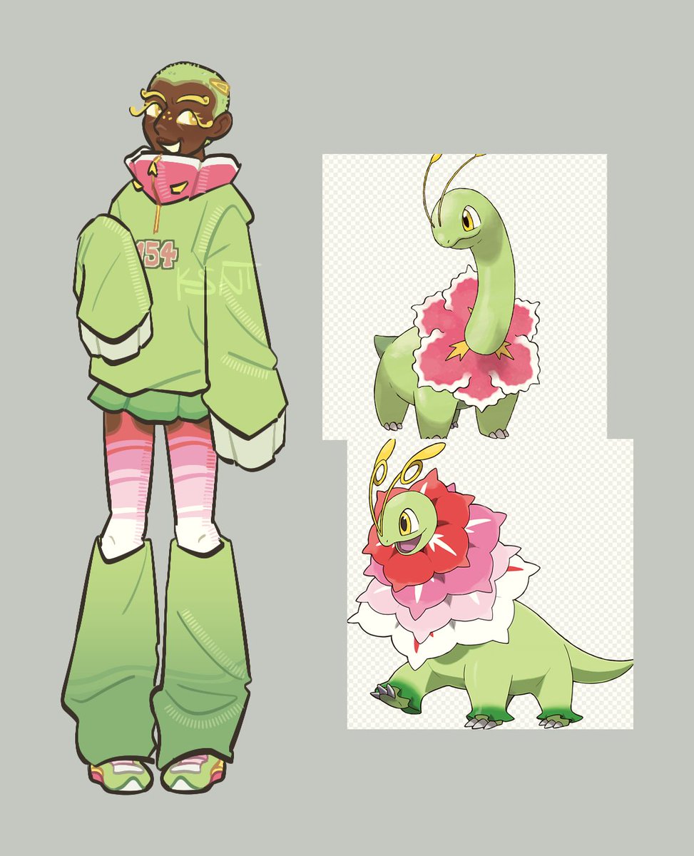 kishinates's tweet photo. meganium gijinka ideai had... my vision... https://t.co/VXHfw8gH6N