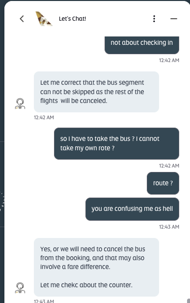 pbogosta's tweet photo. @McOgadadavie @etihad what you expect from company that answers differently for same question with in 5 minutes https://t.co/A24NMwVvlM