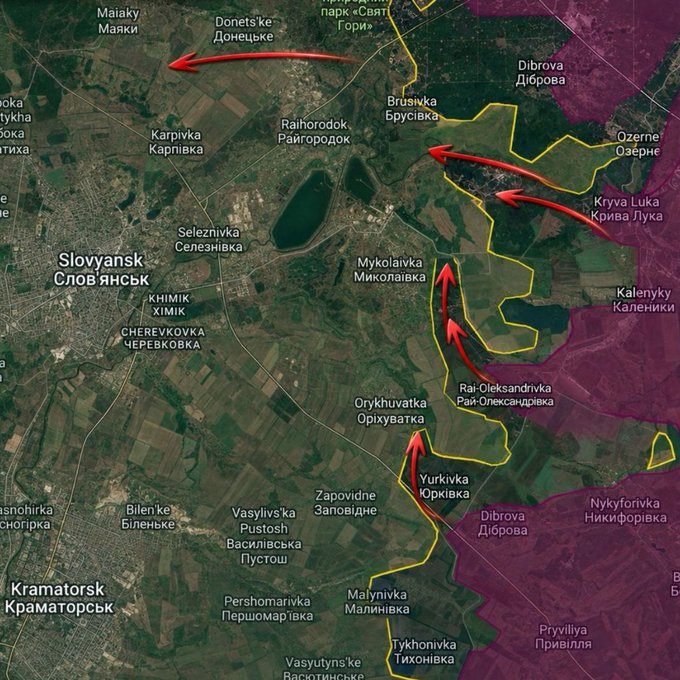 JacquesFrre2's tweet photo. ⚠️#Donbass - Front Nord : direction Slavyansk
▶️La ligne de front actuellement extrêmement dynamique à l'Est de Slaviansk- Kramatorsk laisse supposer une accélération opérationnelle🇷🇺 d'ici quelques semaines
A confirmer https://t.co/OeIQSaV84S