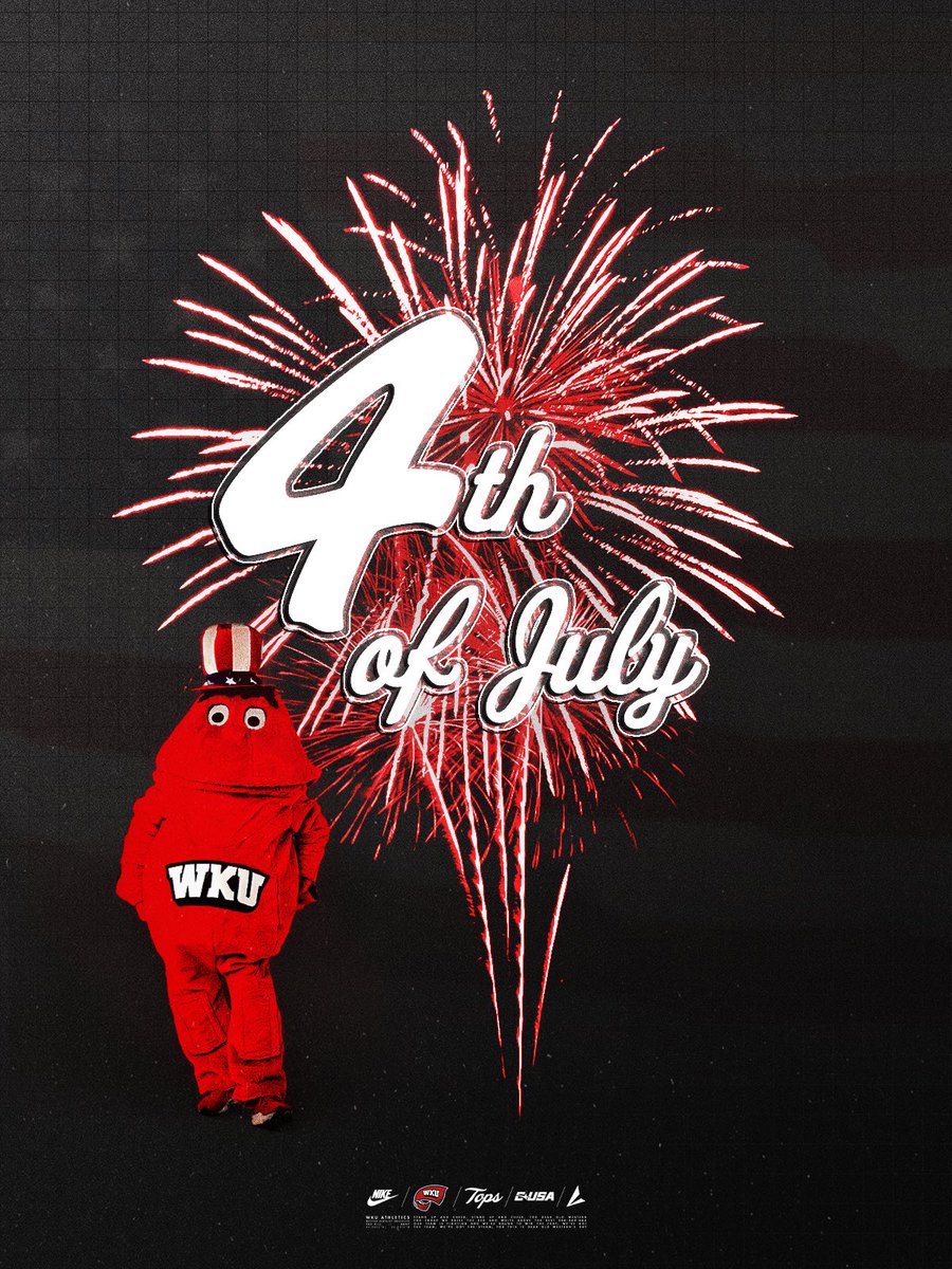 WKUSports's tweet photo. 𝘽𝙄𝙂 Red, white and blue 🎆 https://t.co/A49PWuGUFs