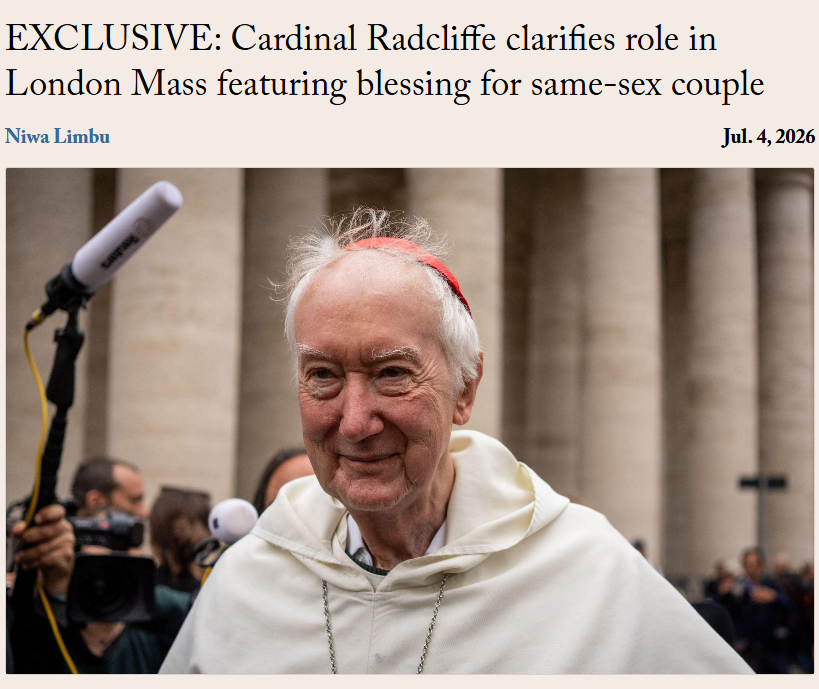 RealAdVaticanum's tweet photo. Cardinal Timothy Radcliffe has spoken exclusively to AdVaticanum about the recent London thanksgiving Mass for a same-sex couple

@NiwaLimbu1988 

Read full article here: https://t.co/K6pa6eWz00 https://t.co/weEXBQ6mgM