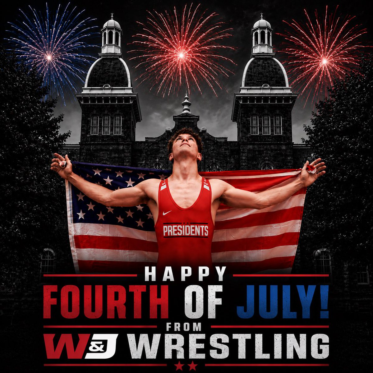 WJWrestling's tweet photo. W&J Wrestling | Fourth of July 🇺🇸
#FourthOfJuly #AdaptAndThrive #ChampionshipLifestyle #WinAtEverything https://t.co/e7vUS1DoqM