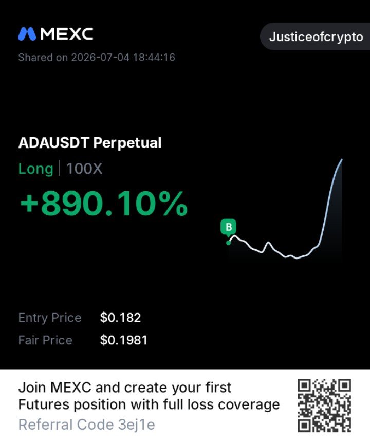 Justiceofcrypto's tweet photo. $ADA 🟢📈🤝

Join MEXC and create your first Futures position with full loss coverage https://t.co/hcDMyFMljG https://t.co/Y8ThbKSBlf