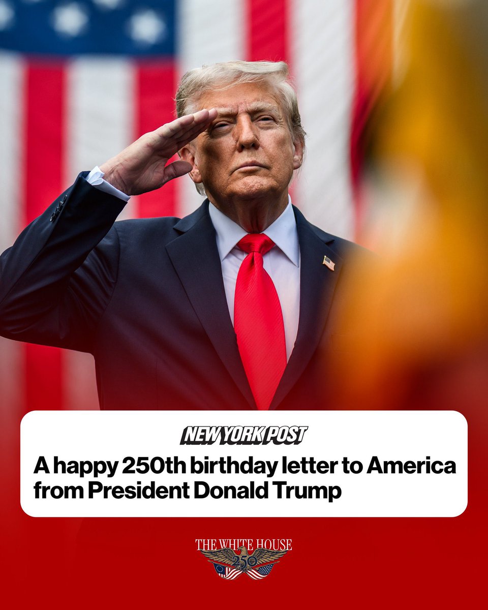 jetmic4's tweet photo. "Through courage, sacrifice and the unshakeable belief that all men are created equal, the United States was forged into one indivisible nation under God."

Read President Donald J. Trump's outstanding letter to America 🇺🇸➡️ https://t.co/Rfwr8X4eyY