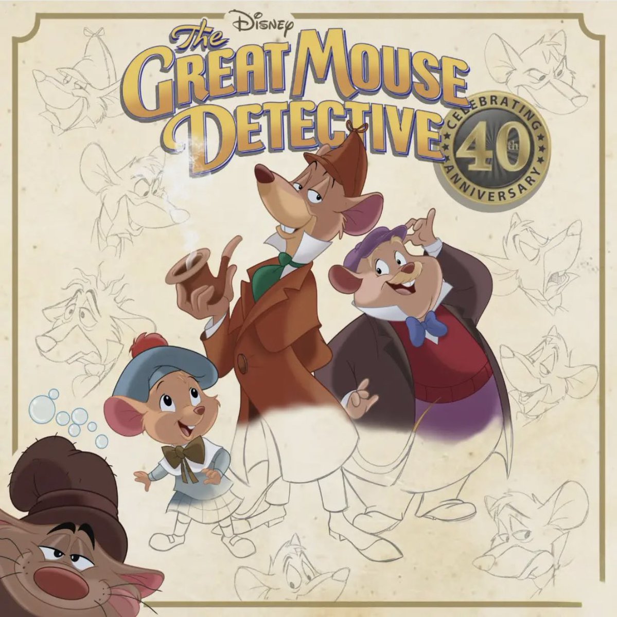 CutestNeko's tweet photo. #disney A 40th anniversary tribute to Great Mouse Detective by Richietoons  😎🤩👍. https://t.co/Vzo1zRgF09