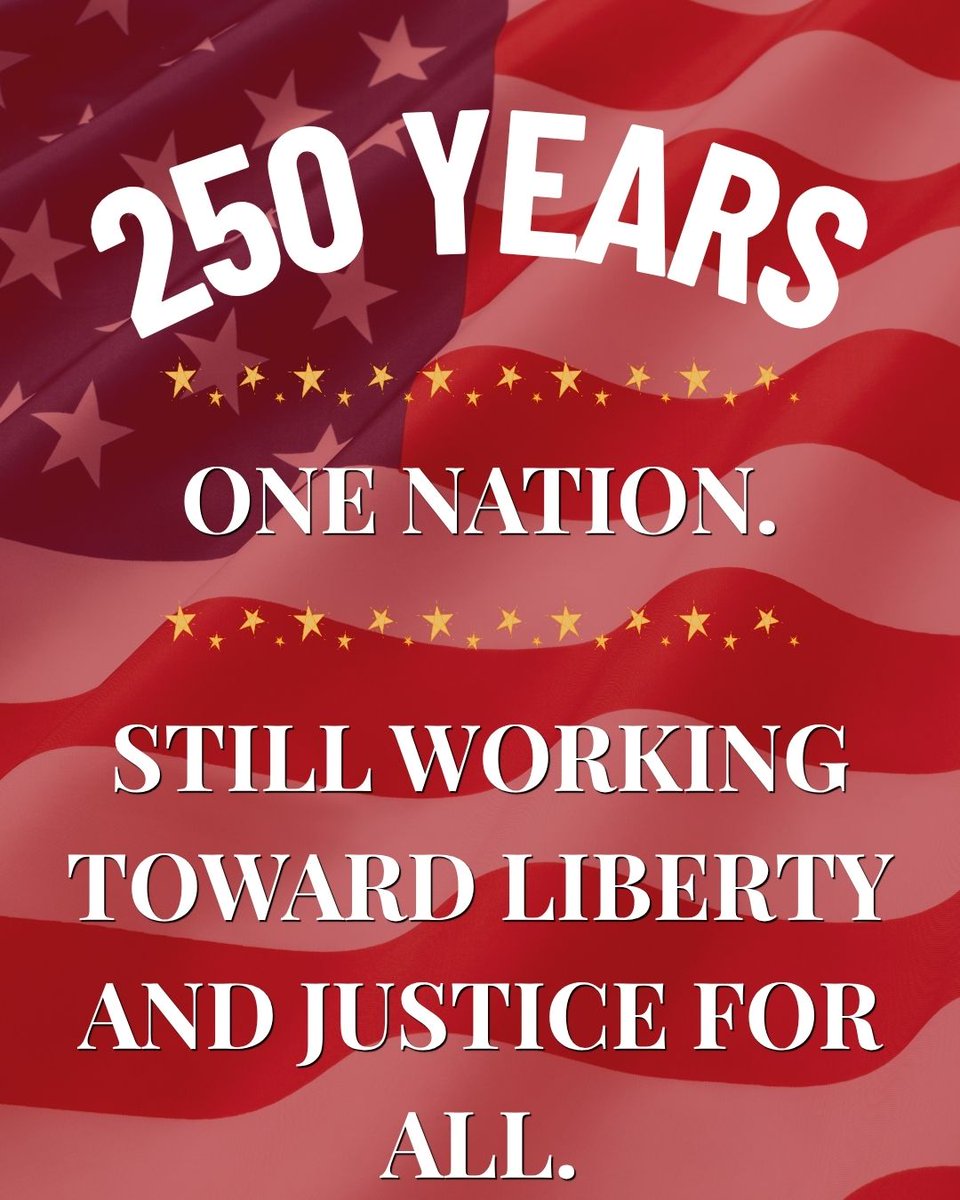 RepPettersen's tweet photo. Today marks our country's 250th birthday and the transition from a history of being ruled by the few and for the few to the beginning of one of the greatest democracies in the world.

Our founders declared that life, liberty, and the pursuit of happiness weren't privileges - they were rights.

I know it can be difficult to feel optimistic about our future some days, with the constant onslaught from this administration and the very foundation of our democracy being threatened, but you continue to give me hope for a better tomorrow.

Today, let's celebrate our democracy and our freedoms, and recommit ourselves to ensuring our country succeeds for 250 more. As Benjamin Franklin said, "You have a republic, if you can keep it."

Happy 250 America!