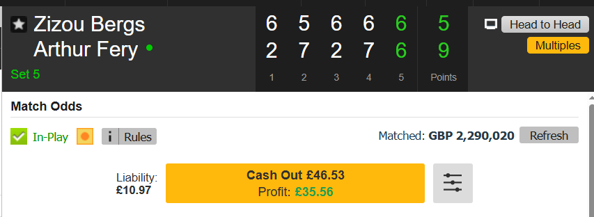 ___FATT___'s tweet photo. Kudos to Arthur Fery

#betfair #inplay #tennis #trading https://t.co/1T1m5aEcLR