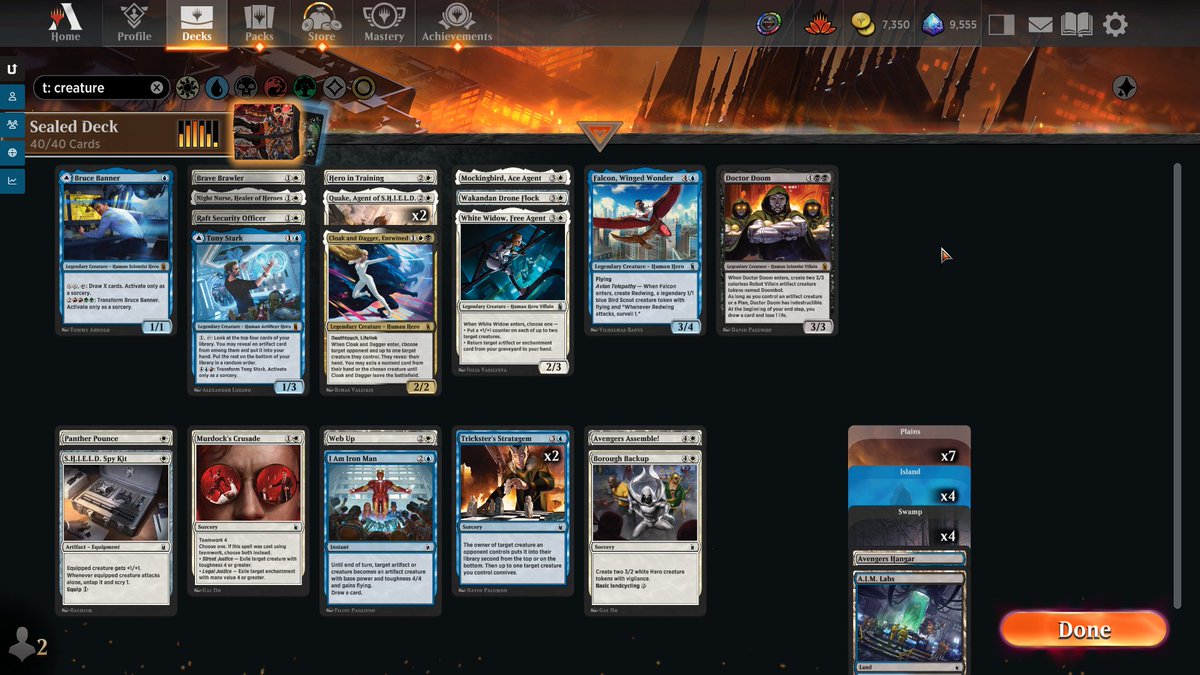 ImOff1ine's tweet photo. Decided to follow up yesterday by firing a few bullets for the qualifier play-in. Got there on my 5th try with more UW(b) cards. https://t.co/7hm76naVjv