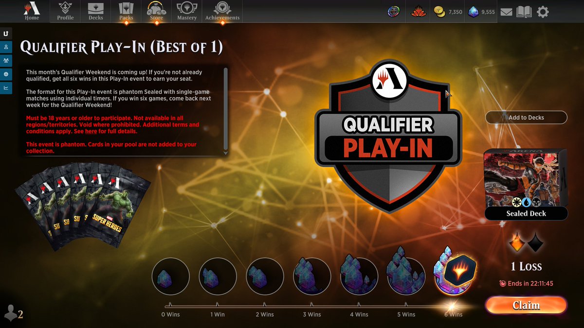 ImOff1ine's tweet photo. Decided to follow up yesterday by firing a few bullets for the qualifier play-in. Got there on my 5th try with more UW(b) cards. https://t.co/7hm76naVjv