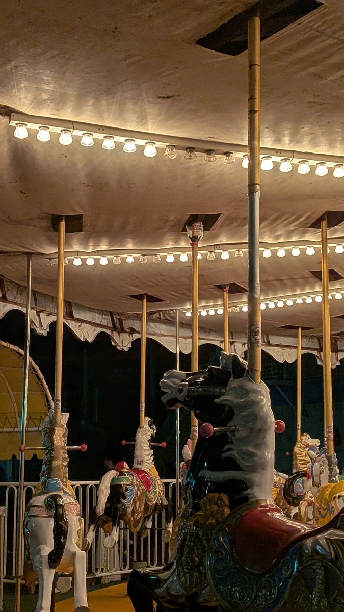 yes_warako's tweet photo. 夜のメリーゴーランドかわいかった https://t.co/8X7DjQIsLR