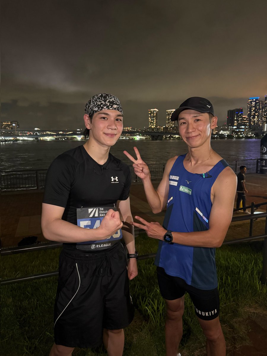 unokentarorun's tweet photo. 「THE NIGHT CHALLENGE RACE TOYOSU 2026」JO1豆原君とハーフマラソンをガチで走ってきました。11月のフルマラソンに向けて良いステップが踏めた。漢だぜ豆ちゃん。最高だ。今日は熱くなりました。
#JO1
#豆原一成 
#年漢プロジェクト https://t.co/OKU4yXhWA7