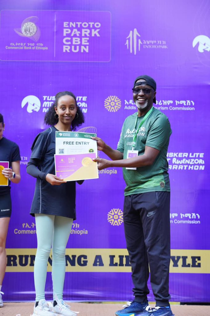 Muyodi_Shakie's tweet photo. Building Bridges Through Sport & Tourism.🇺🇬🤝🇪🇹 

Ugand has showcased its tourism potential at Entoto Park in Addis Ababa during an activation for the @RwenzoriMarathn , held in partnership with the @greatethrun . The event has attracted thousands of Ethiopian and international runners who visited the Ugandan stand to learn more about The Pearl of Africa.

The Great Ethiopian Run, which draws over 40,000 participants annually, served as an ideal platform to promote cultural and tourism ties. The Ugandan exhibit, designed and powered by @UgaEmbassyAddis , was reported to be a significant success in fostering stronger trade and tourism relations between Uganda and Ethiopia.
#TuskerLiteRwenzoriMarathon