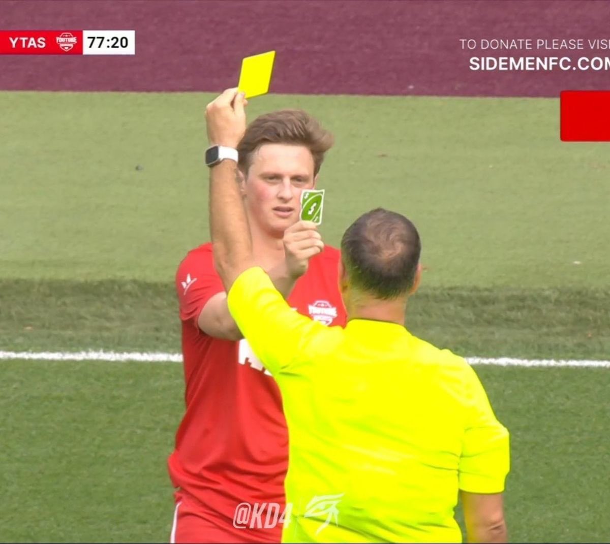 waaahya's tweet photo. Next time a Moroccan player gets a yellow card https://t.co/d7YHGkzqbL