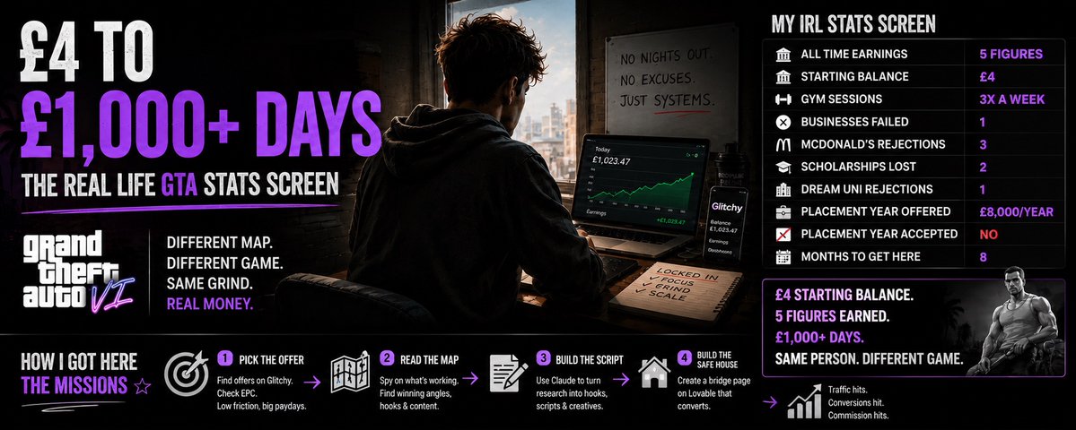 GTA VI has a stats screen. so do I. mine shows £1,000+ in a day.