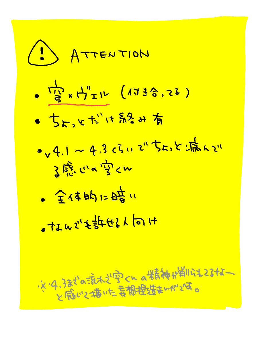 tenmusu_hsr's tweet photo. 穹ヴェル①
#caewelt
(1/4) https://t.co/ifUlD0LISe