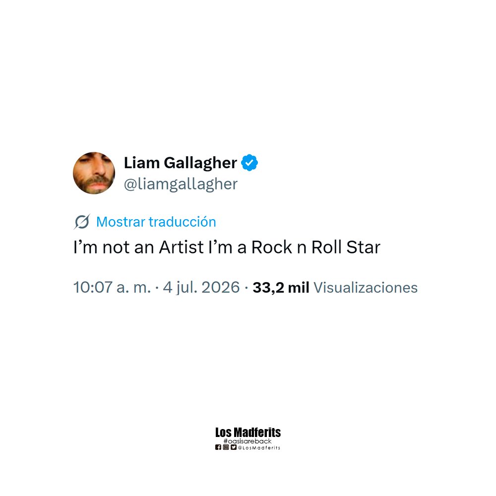 LosMadferits's tweet photo. R'N'R STAR @liamgallagher ⭐️🙌👑 https://t.co/E2geP1gBtj