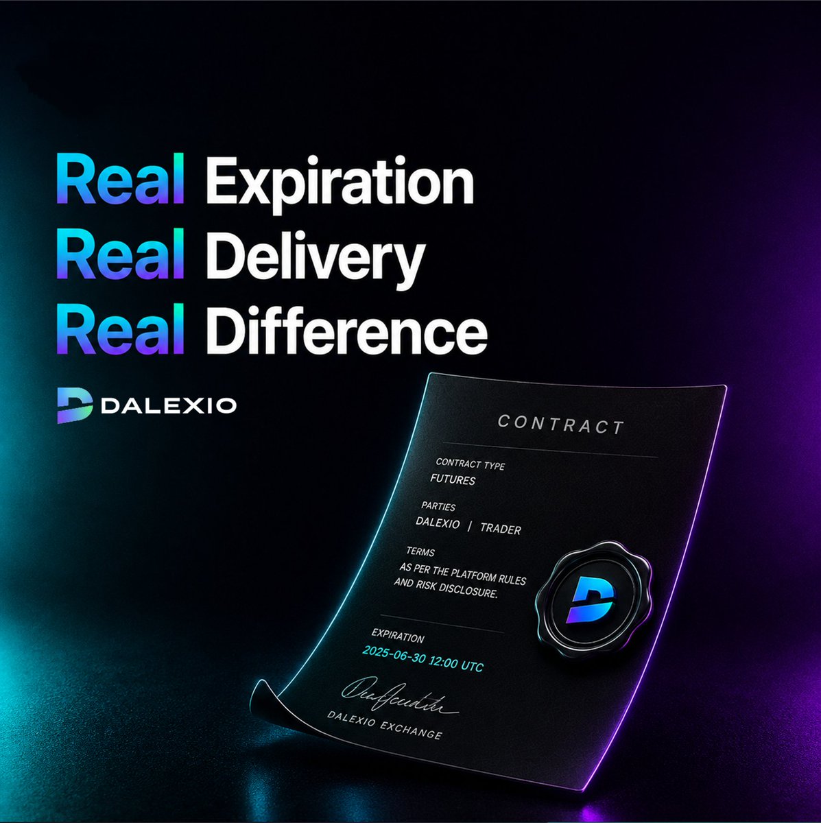 dalexio_com's tweet photo. A futures contract should have an expiration date.
It should settle. It should deliver.
And ours does.
https://t.co/XqaDhTfah5
#futures #crypto #realfutures https://t.co/arYWUBOUOQ