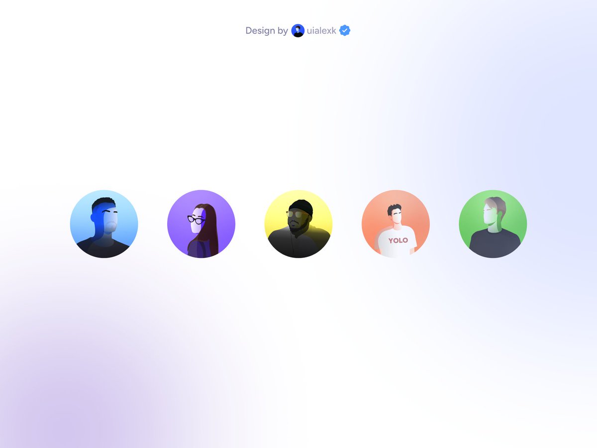 uialexk's tweet photo. Color, gradients and faceless designs https://t.co/yCzIjRdivP