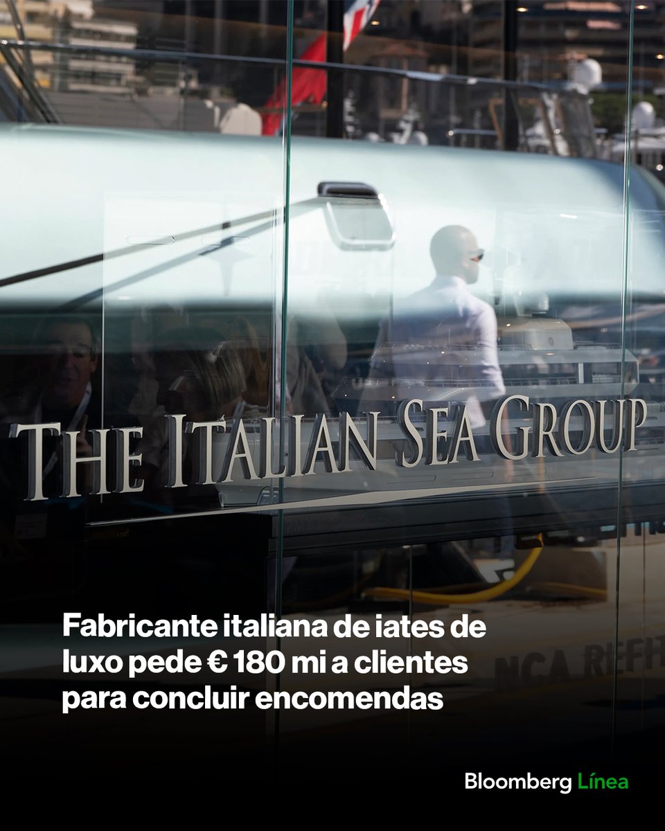 BloombergLineaB's tweet photo. Fabricante italiana de iates de luxo pede € 180 mi a clientes para concluir encomendas. Saiba mais: https://t.co/k4CQCrArhI
#negócios #iate #estilodevida #luxo https://t.co/sGaR8gUGlP