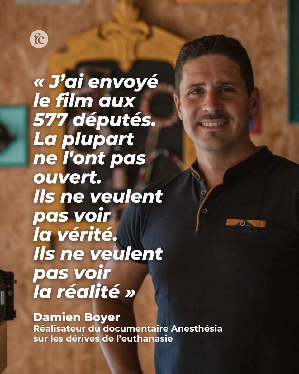 SinedWarrior's tweet photo. « Il y a une omerta sur le sujet »

Face à l’urgence du débat sur la fin de vie en France, le réalisateur Damien Boyer est allé voir ce qui se passe dans des pays ayant déjà légalisé l’euthanasie. 

Il en a tiré Anesthésia, un documentaire https://t.co/vkQoShlgMU